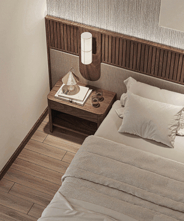 Phòng ngủ tối giản trong Nhà sức khoẻ
